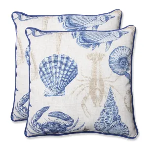 Sealife Marine 18.5-Inch Throw Pillow (Set Of 2)