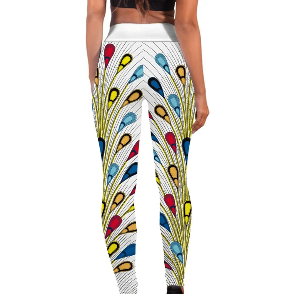 Seamless Printed Elastic Women's Workout Leggings - SF1003