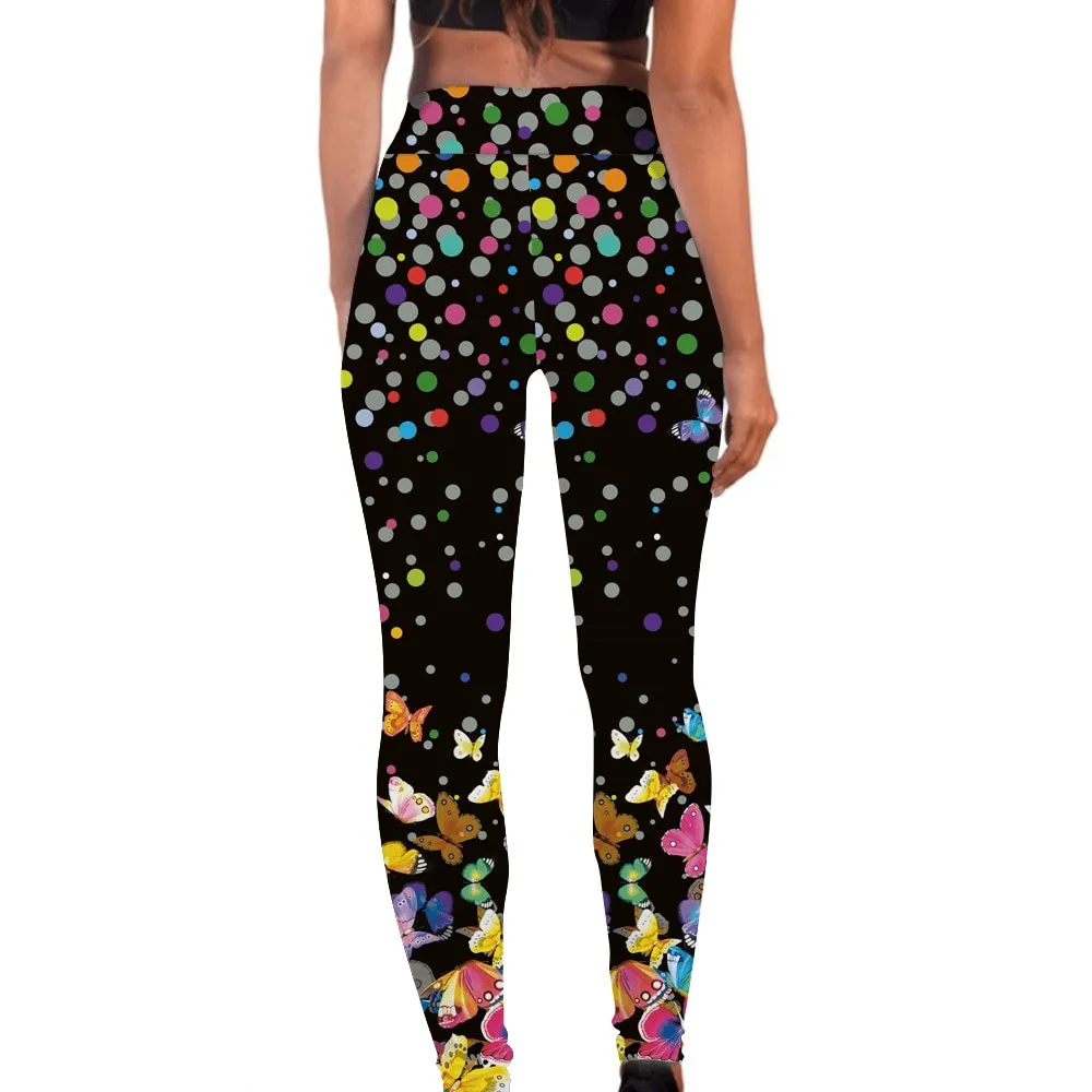 Seamless Printed Elastic Women's Workout Leggings - SF1003