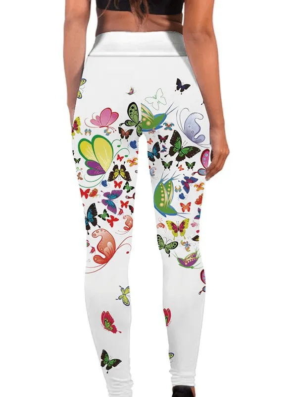 Seamless Printed Elastic Women's Workout Leggings - SF1003