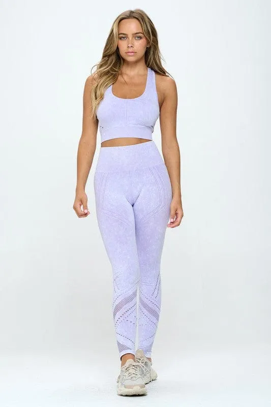 Seamless Two Piece Yoga mineral washed active set *Online Only*