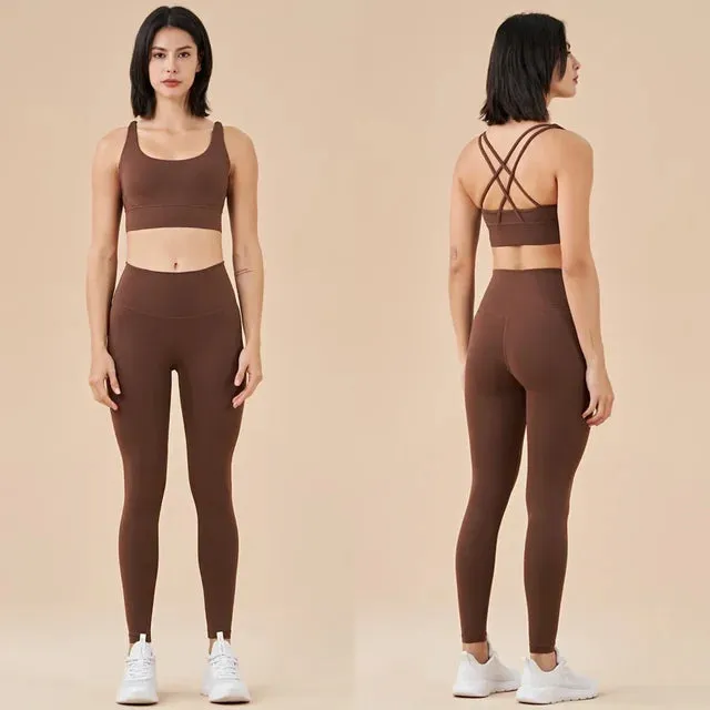 Seamless Yoga Set Gym Fitness Clothing Women Workout Set