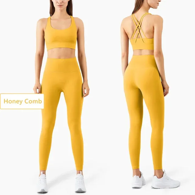 Seamless Yoga Set Gym Fitness Clothing Women Workout Set