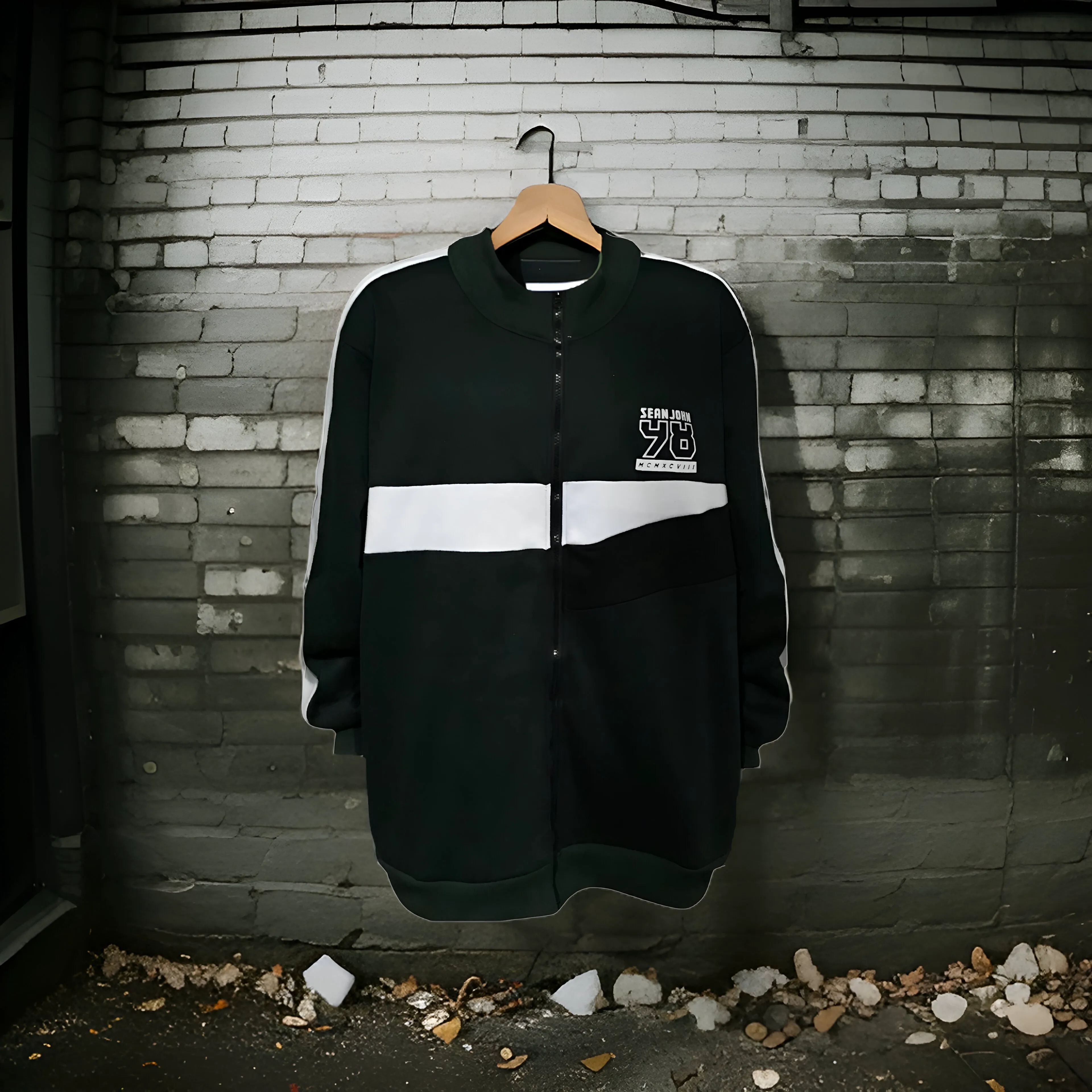 ^SEAN JOHN^ (*GREEN-MULTI*) POLYESTER ZIP UP TRACK JACKETS (XB SIZED)