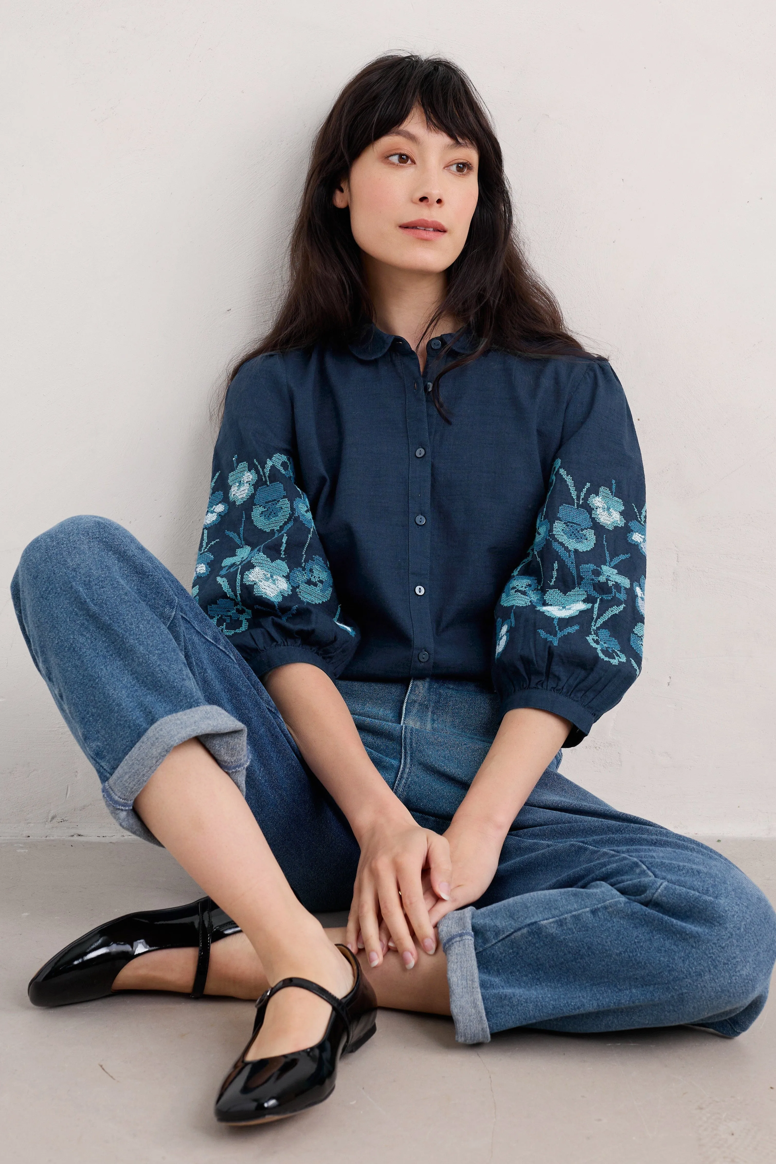 Seasalt Hope Cottage Blouse II in Maritime