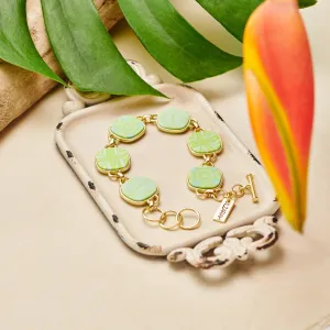 Seaside Green Reversible Coin Bracelet