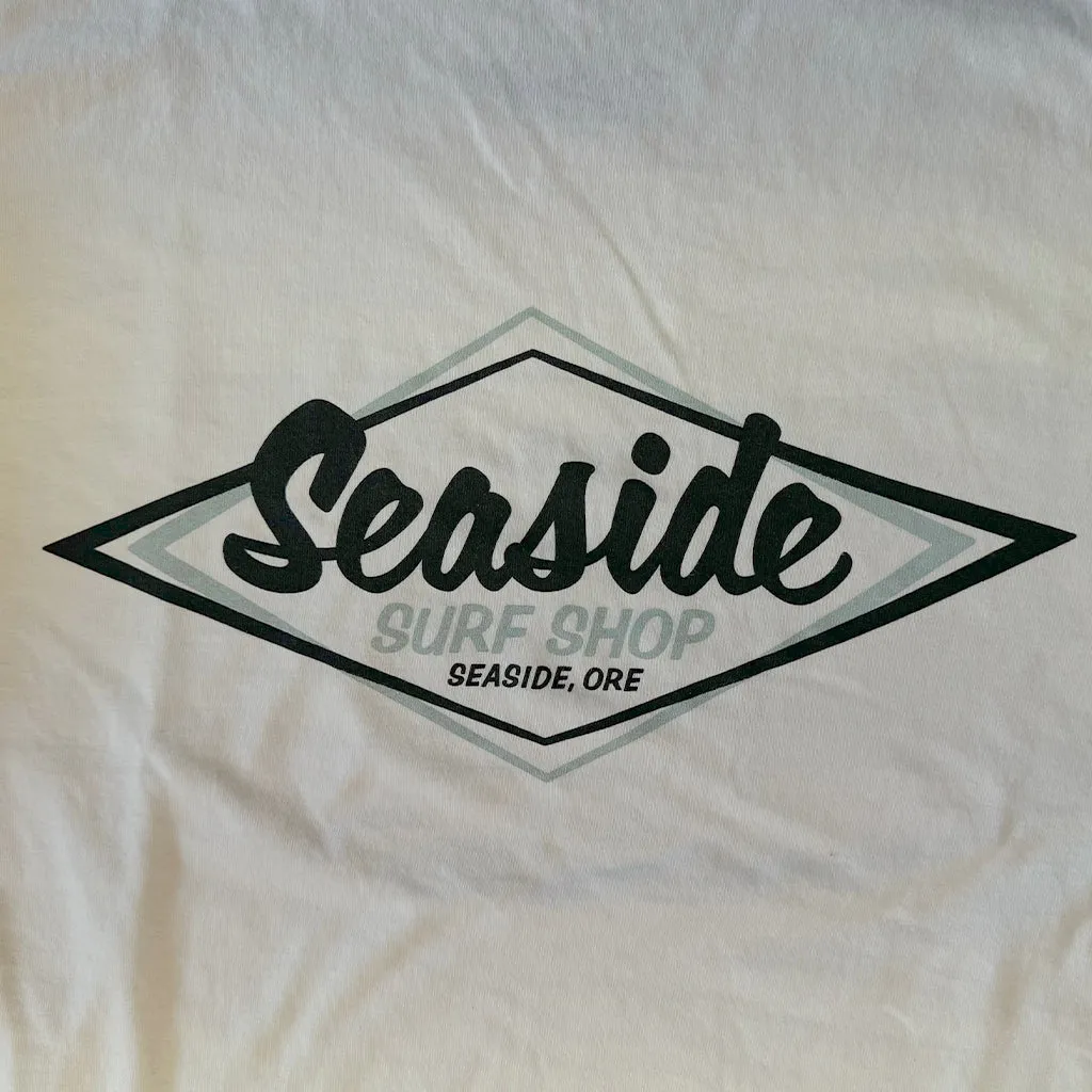 Seaside Surf  Garment Dyed Vintage Logo S/S Tee - Ivory