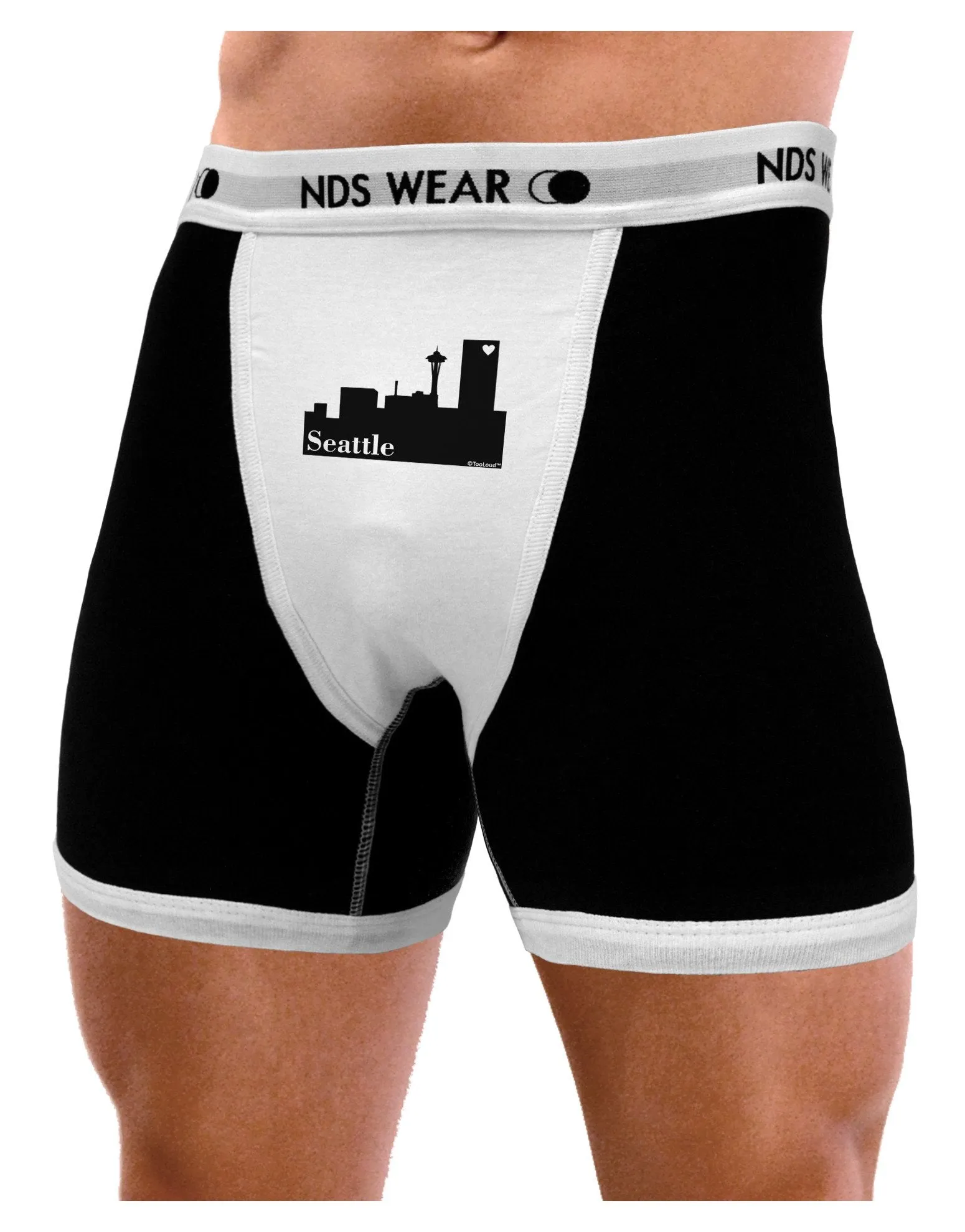 Seattle Skyline with Space Needle Mens Boxer Brief Underwear by TooLoud