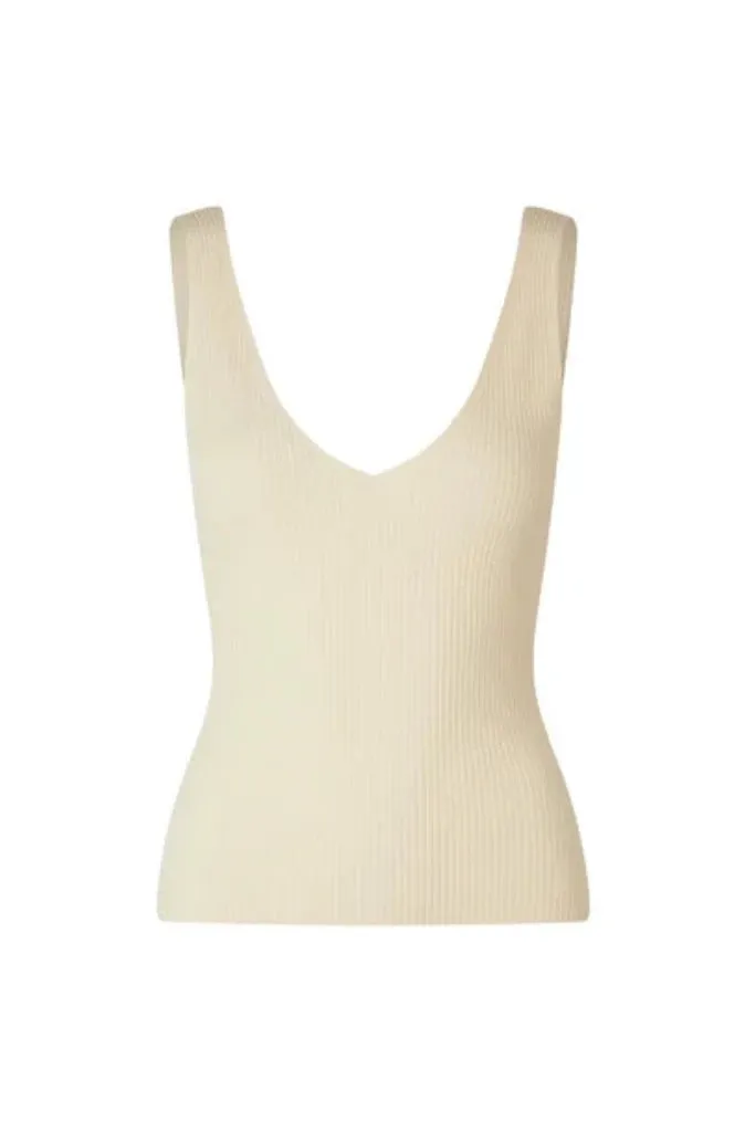 Second Female Como Knit Top in Dark Chalk