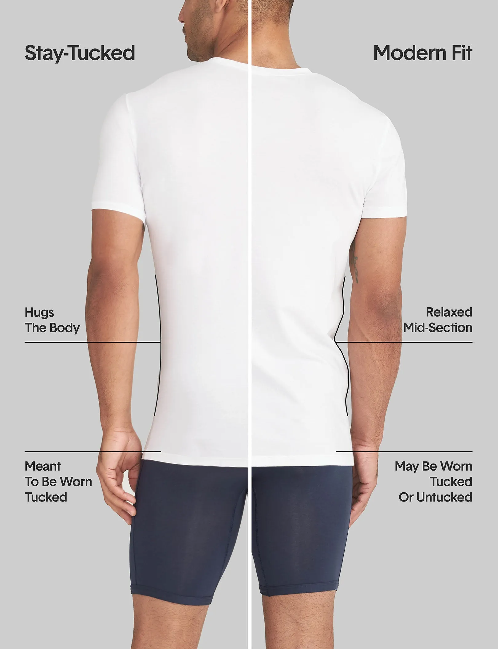 Second Skin Crew Neck Stay-Tucked Undershirt