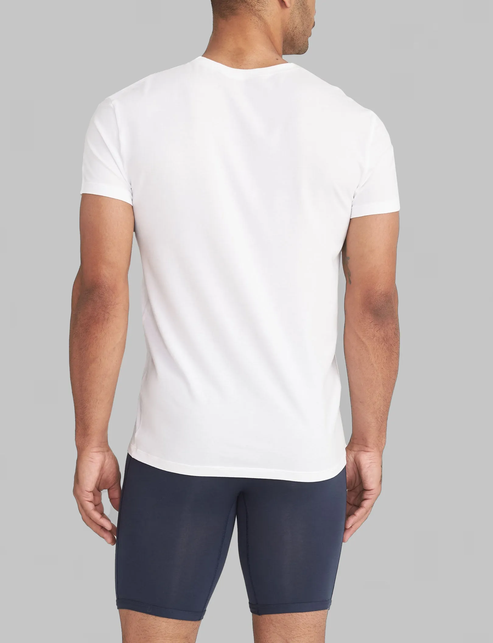 Second Skin High V-Neck Modern Fit Undershirt (3-Pack)