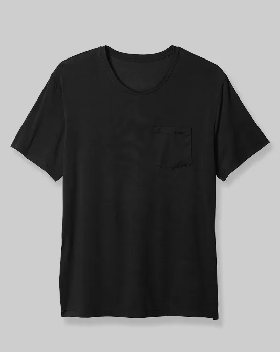 Second Skin Pajama Pocket Tee - Black