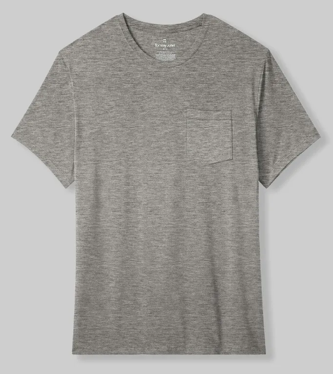 Second Skin Pajama Pocket Tee - Medium Heather Gray