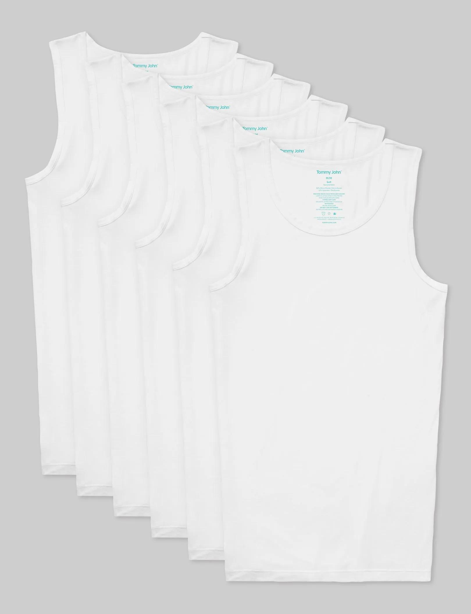 Second Skin Tank Stay-Tucked Undershirt (6-Pack)