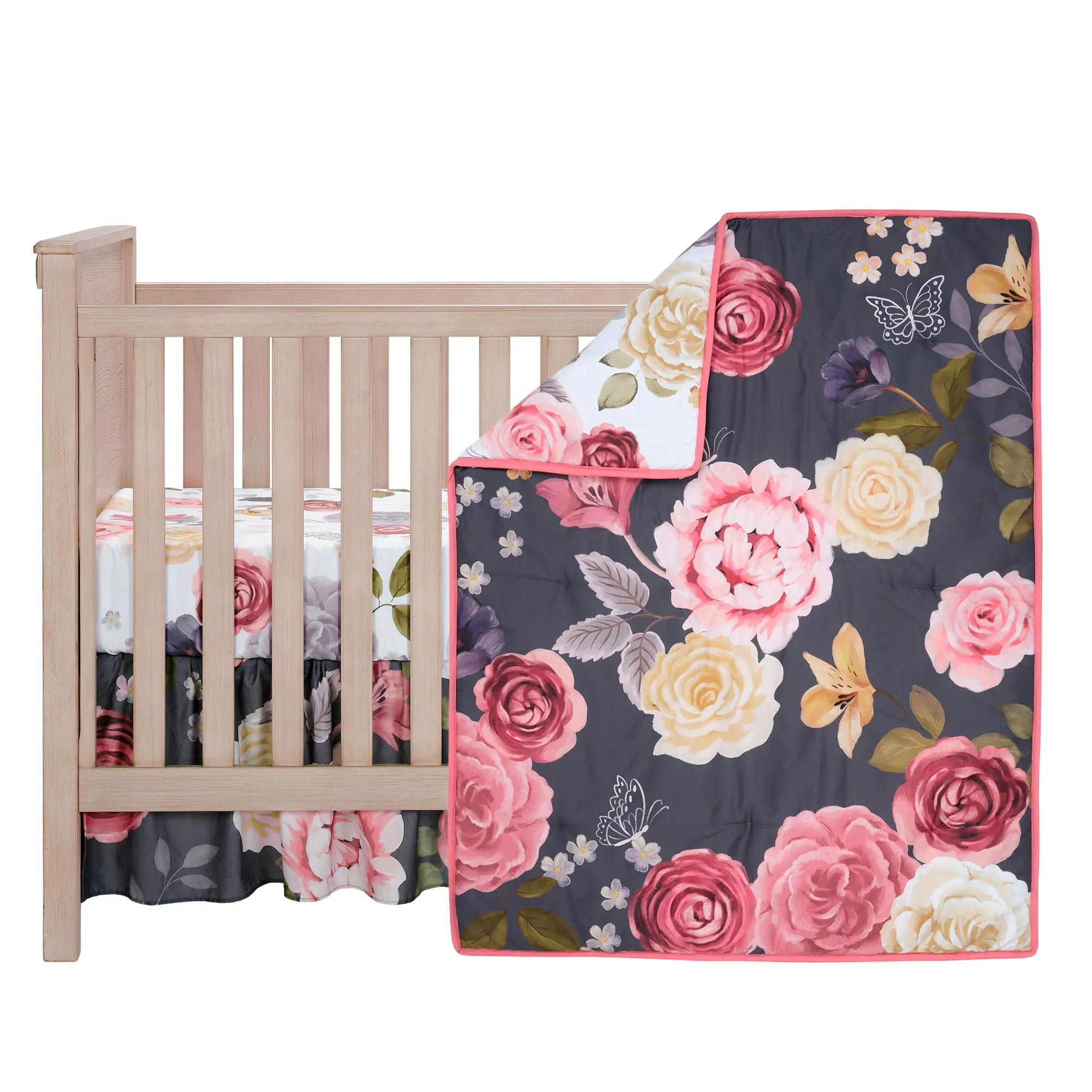 Secret Garden 3-Piece Crib Bedding Set