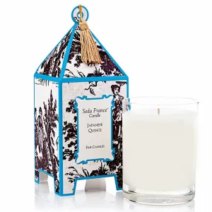 Seda France Japanese Quince Classic Toile Pagoda Box Candle, 10.2 oz