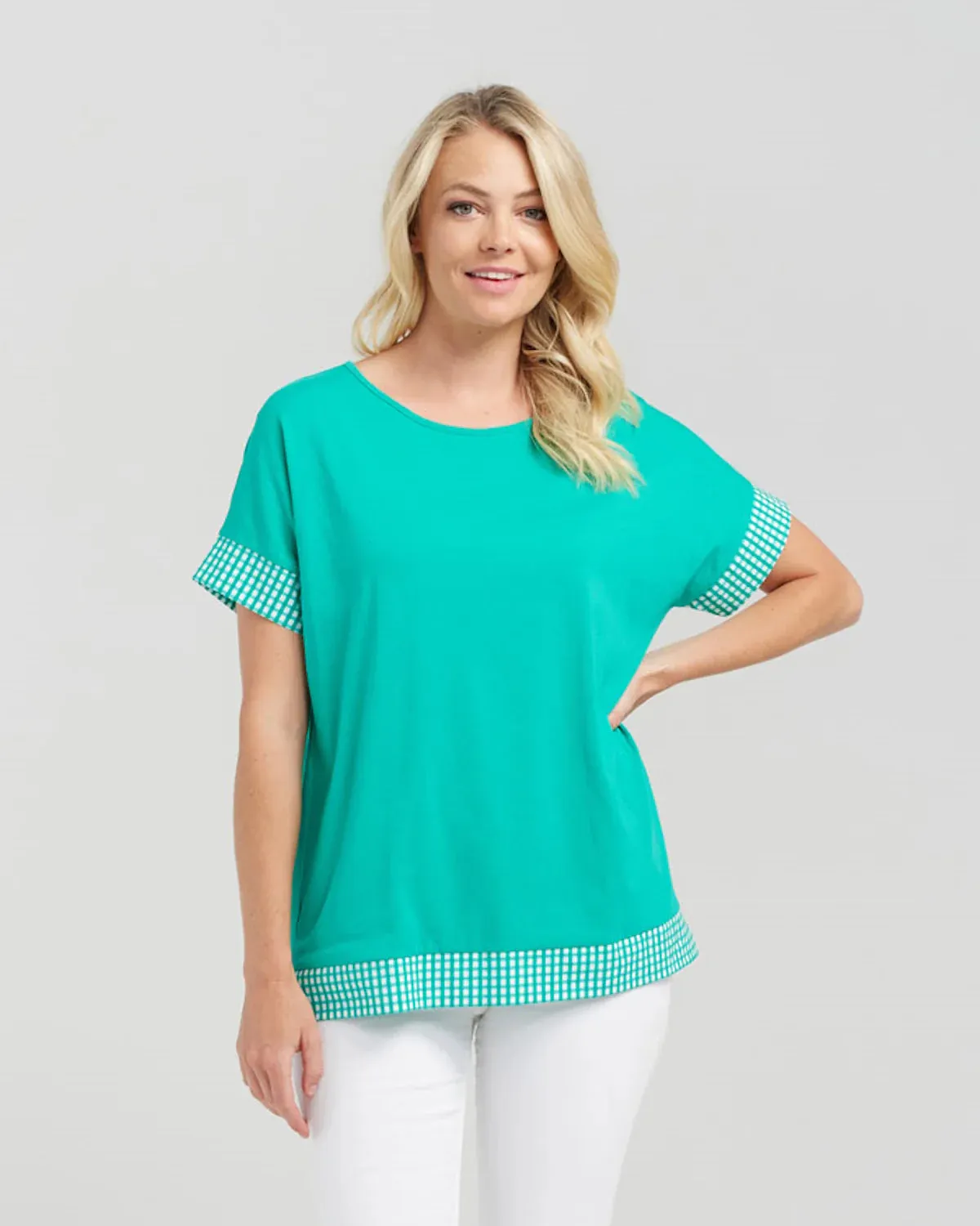 Seduce Luna Top - Green Check