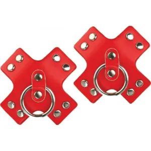 Seducer Nipplicious Ringed Pasties -Red*