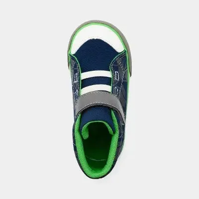 See Kai Run Basics Toddler High Top Hook and Loop Playground Sneakers