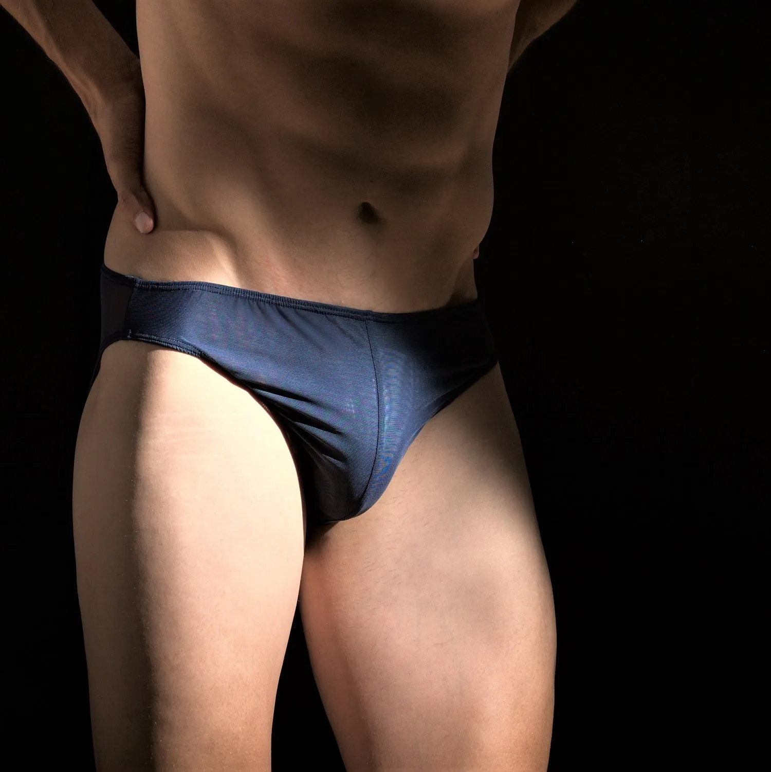 See Through Bikini Brief Blue