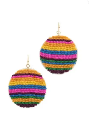 Seed Bead Drop Earrings