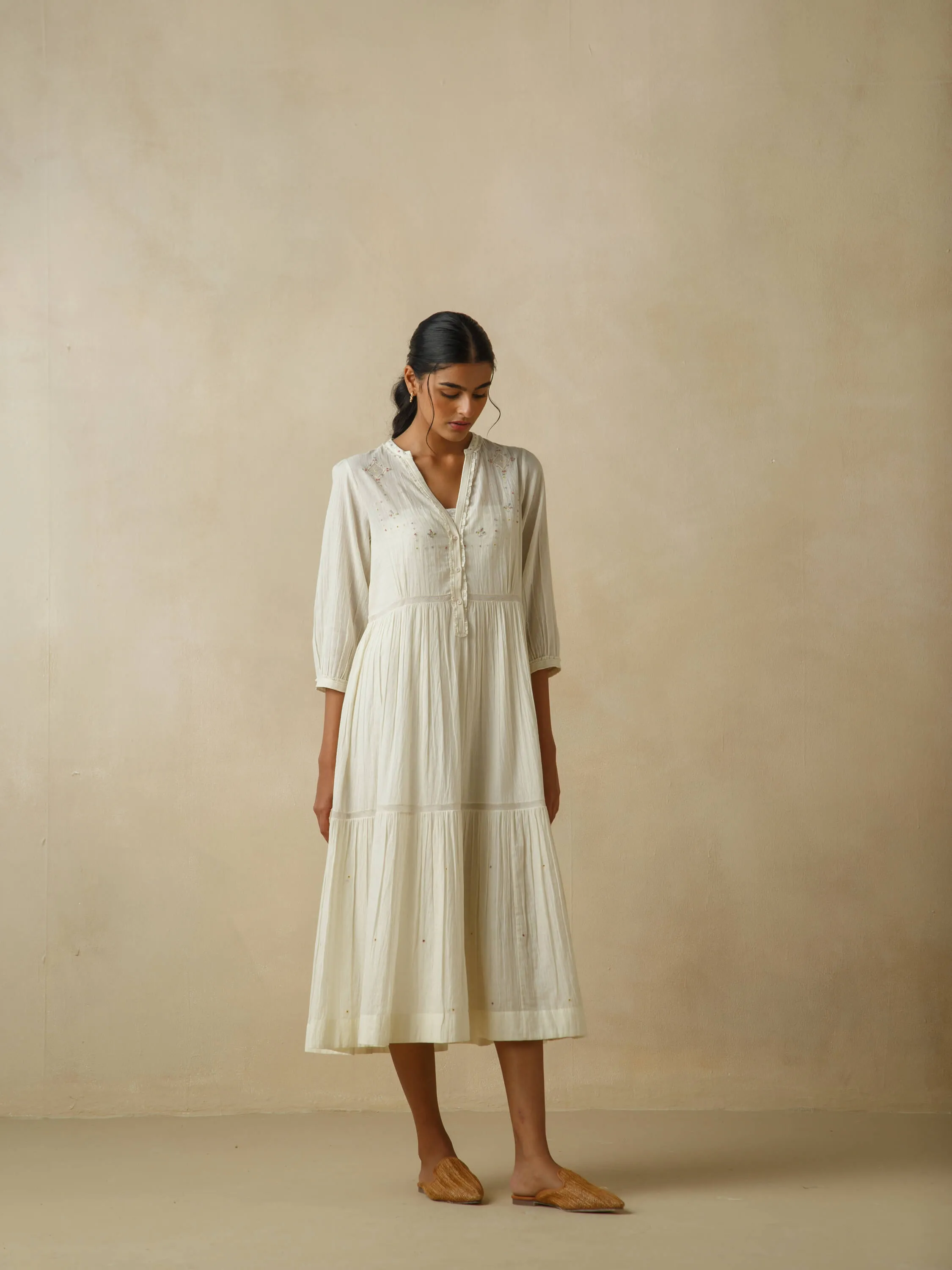 Seedpearl Midi Dress