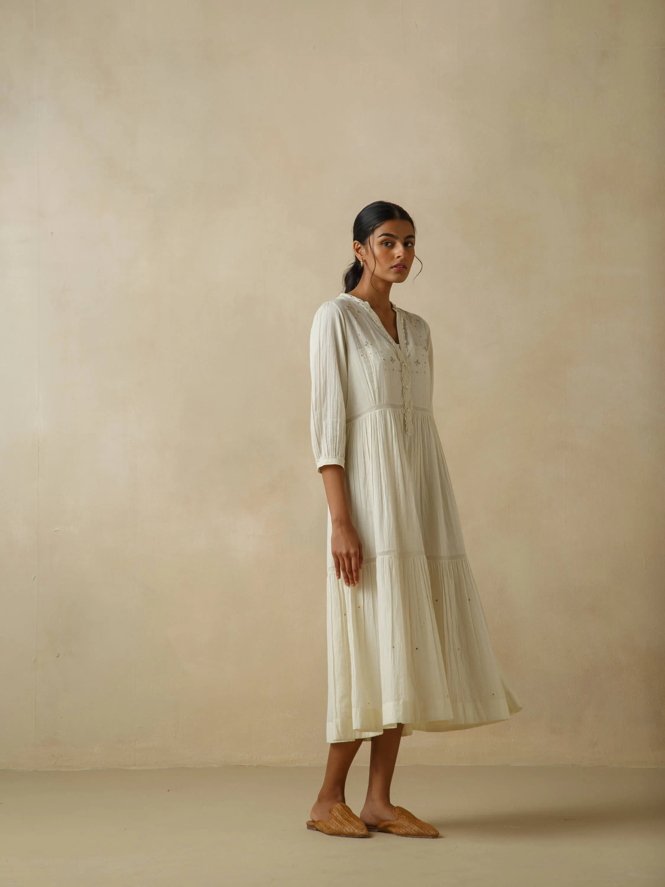 Seedpearl Midi Dress