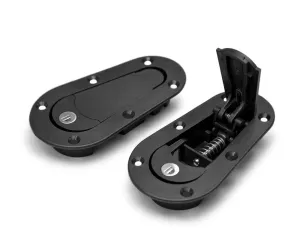 Seibon HOODPINS-120-7100 AeroCatch Plus Flush Hood Latch and Pin Kit - Black - with lock - Seibon Edition