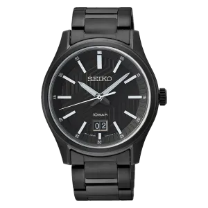 Seiko Essentials Sport Black Ion Plated Watch SUR515