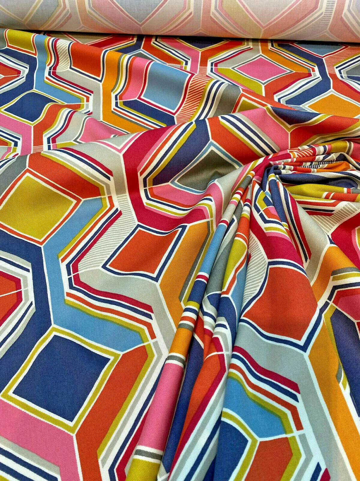 Selby Sherbet Modern Pucci Tile Covington Fabric By the Yard