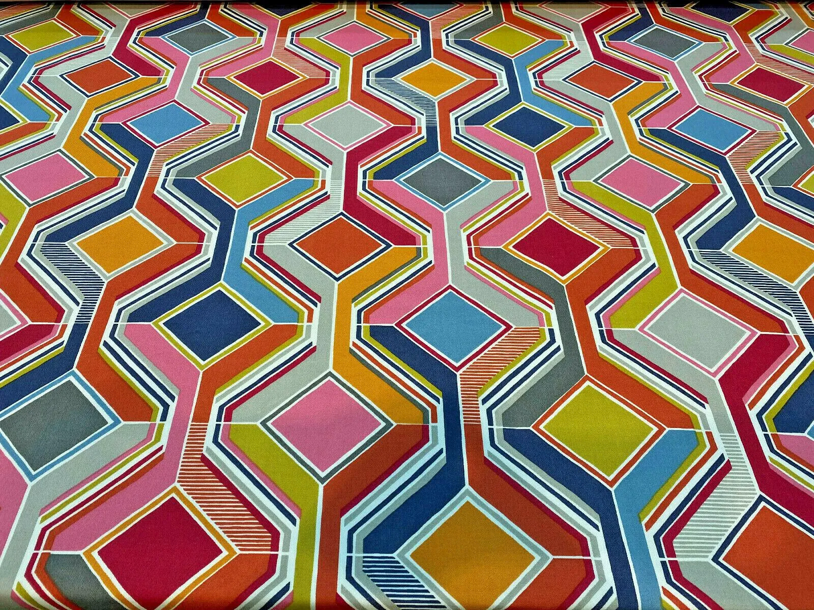 Selby Sherbet Modern Pucci Tile Covington Fabric By the Yard