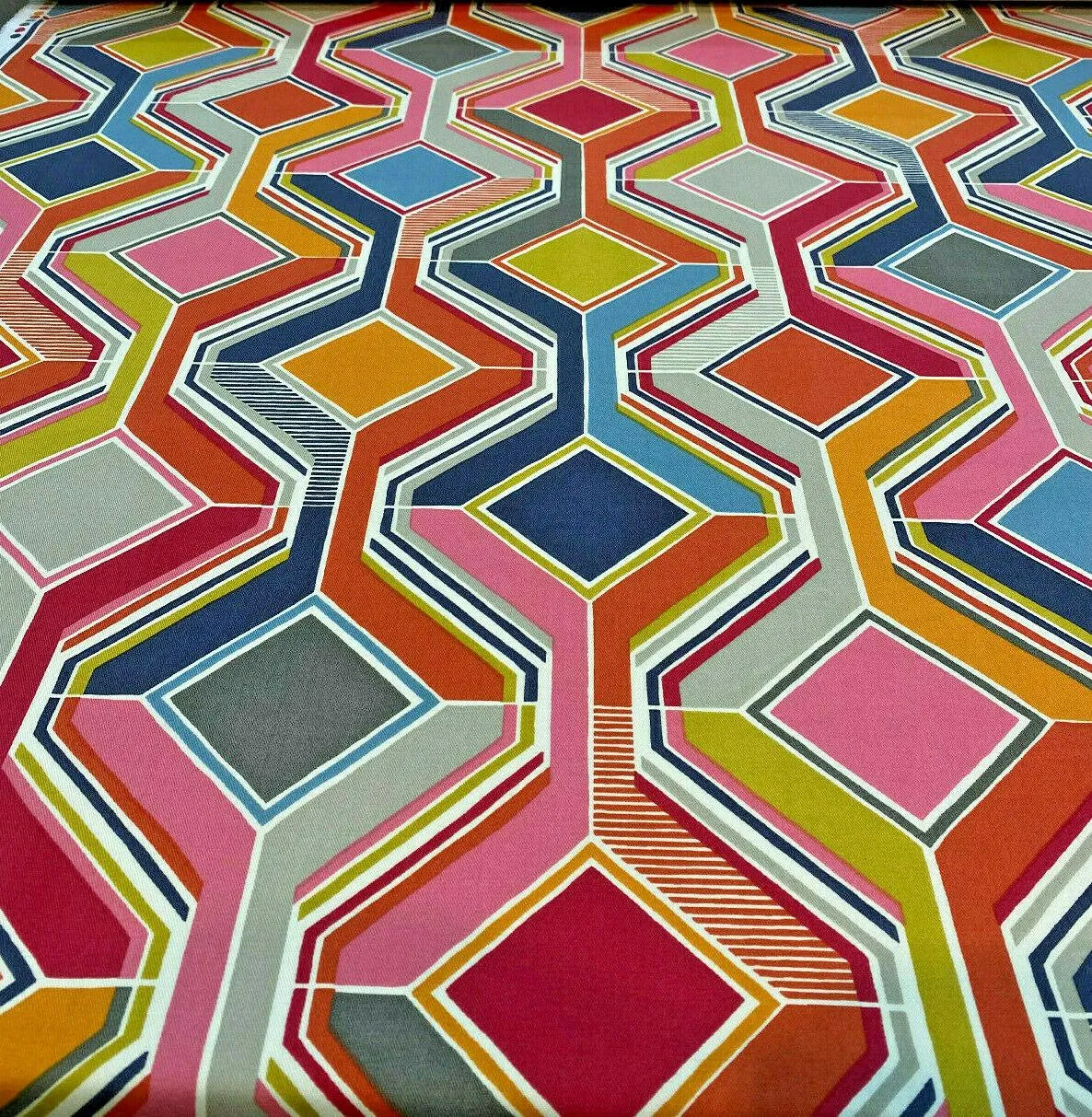 Selby Sherbet Modern Pucci Tile Covington Fabric By the Yard