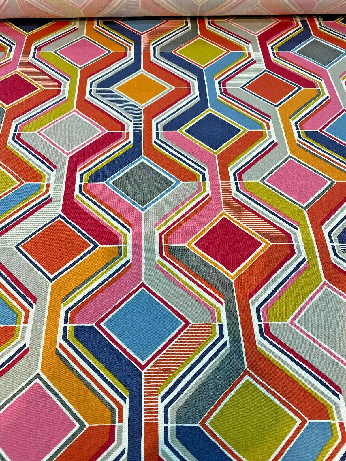 Selby Sherbet Modern Pucci Tile Covington Fabric By the Yard