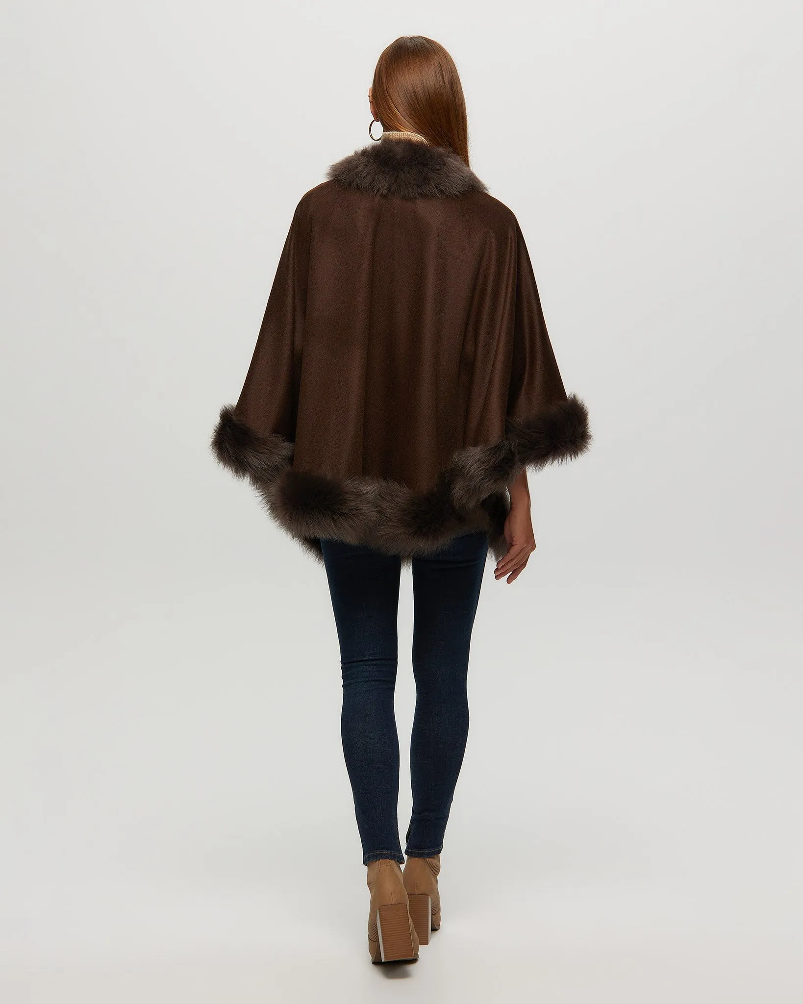 Select Cashmere Capelet with Toscana Shearling Lamb Trim