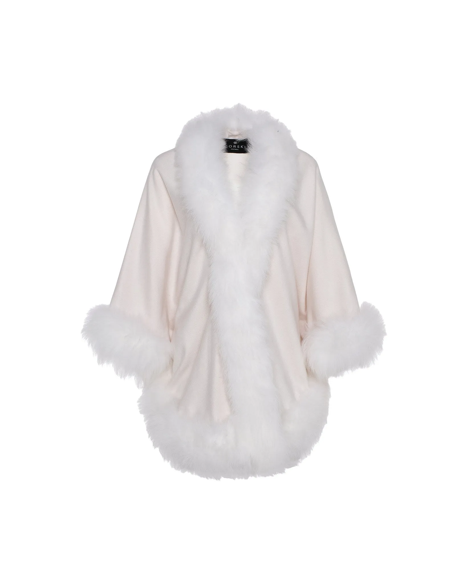 Select Cashmere Capelet with Toscana Shearling Lamb Trim