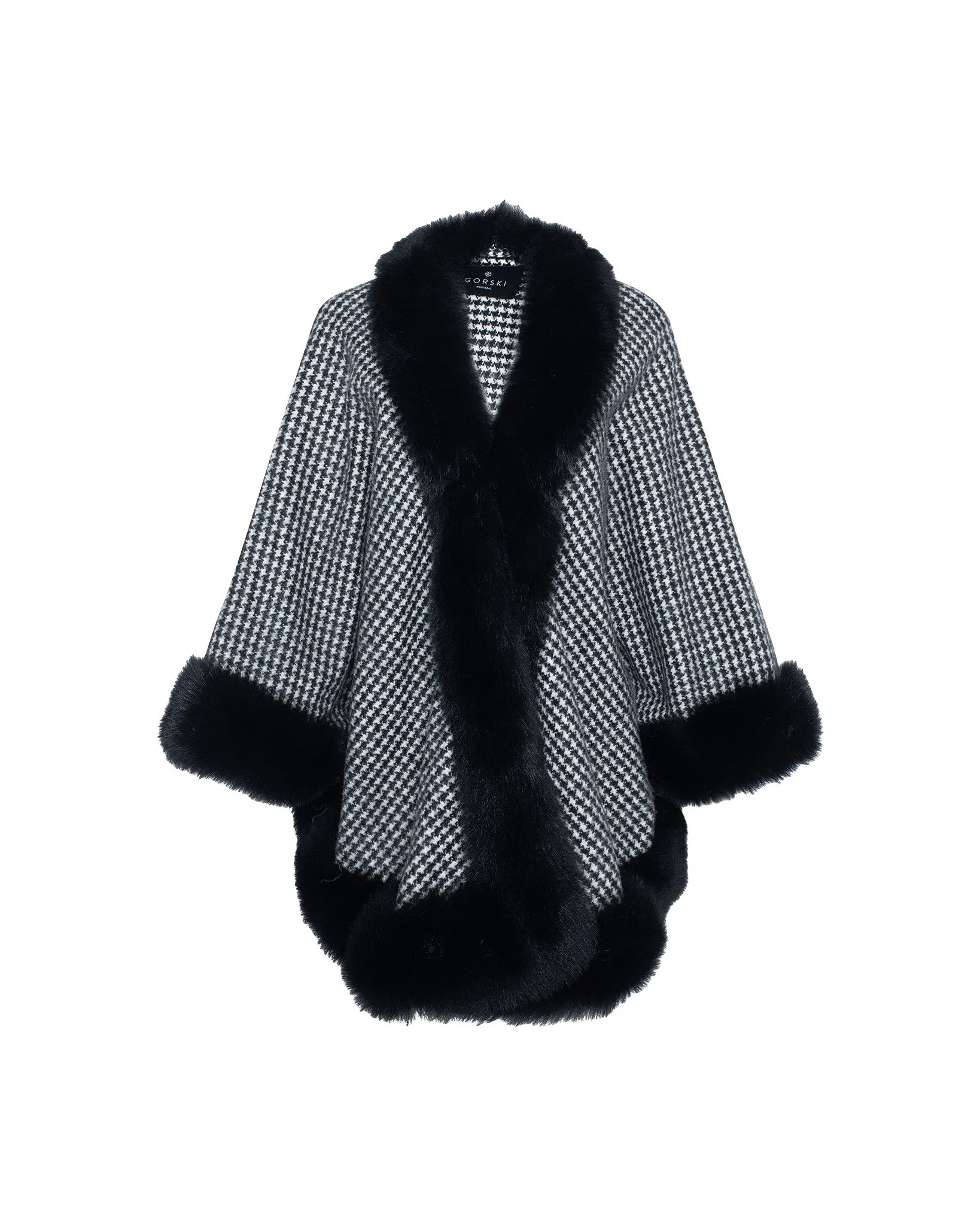 Select Cashmere Capelet with Toscana Shearling Lamb Trim