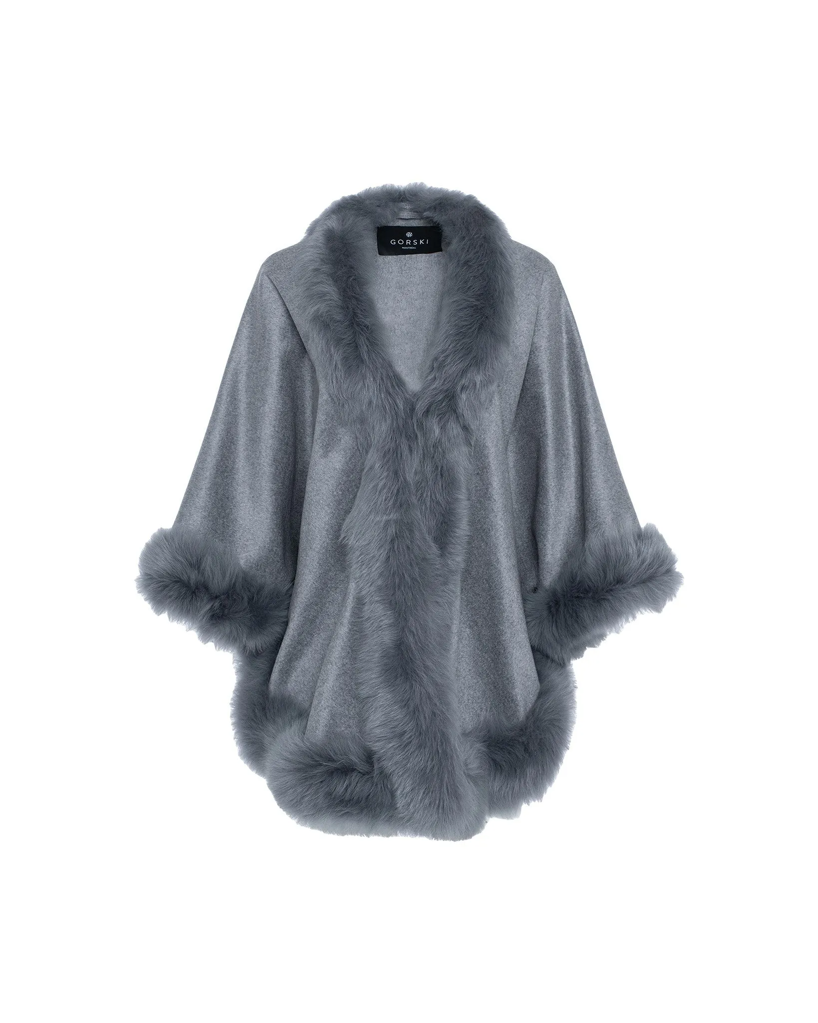 Select Cashmere Capelet with Toscana Shearling Lamb Trim