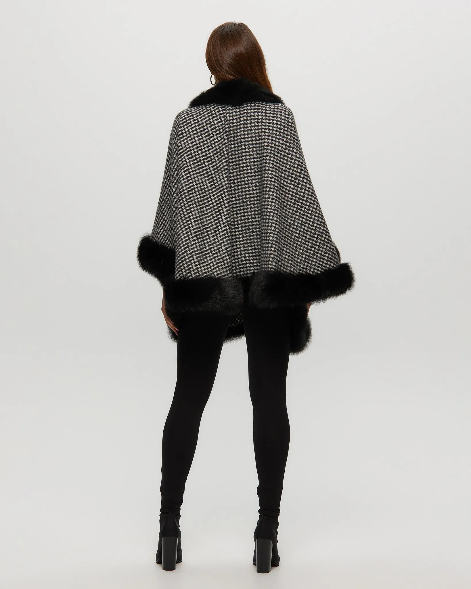 Select Cashmere Capelet with Toscana Shearling Lamb Trim