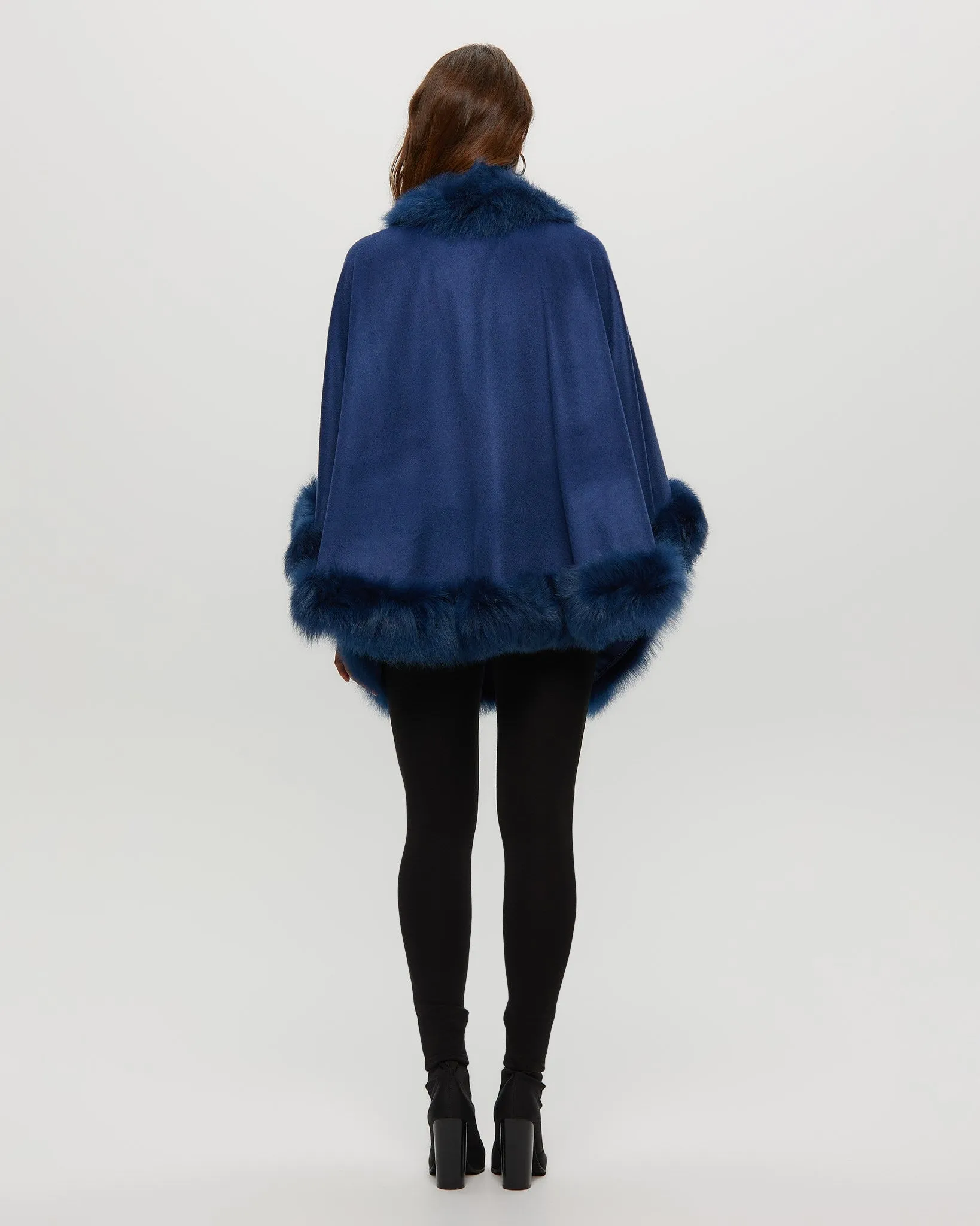 Select Cashmere Capelet with Toscana Shearling Lamb Trim