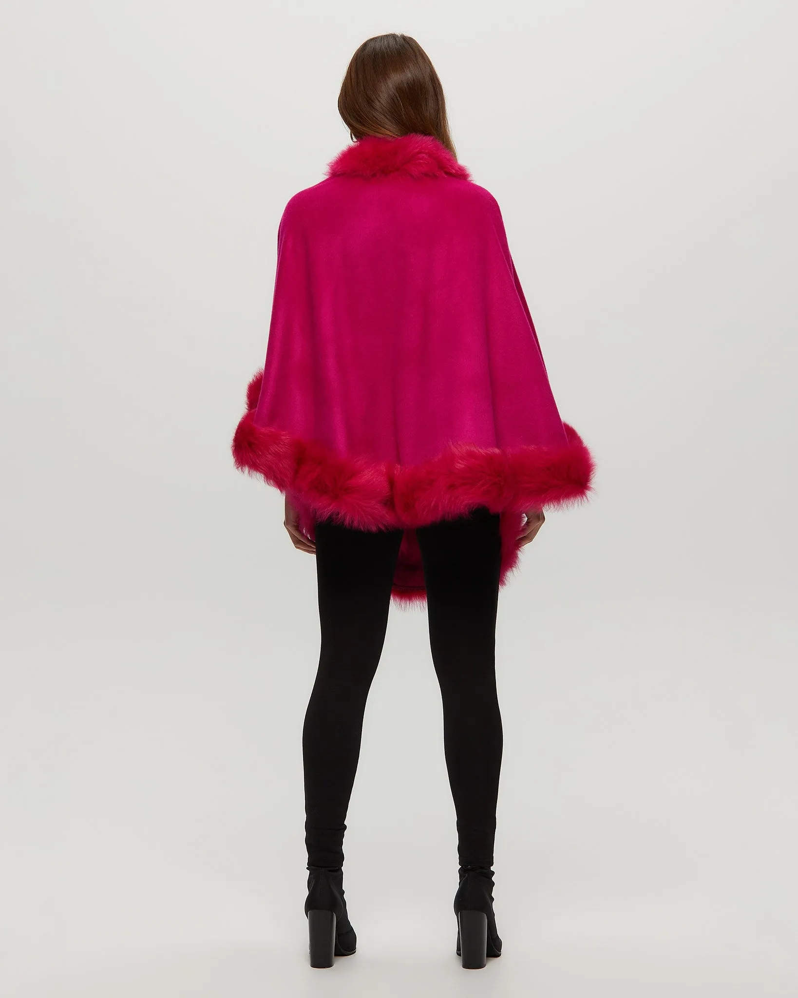 Select Cashmere Capelet with Toscana Shearling Lamb Trim