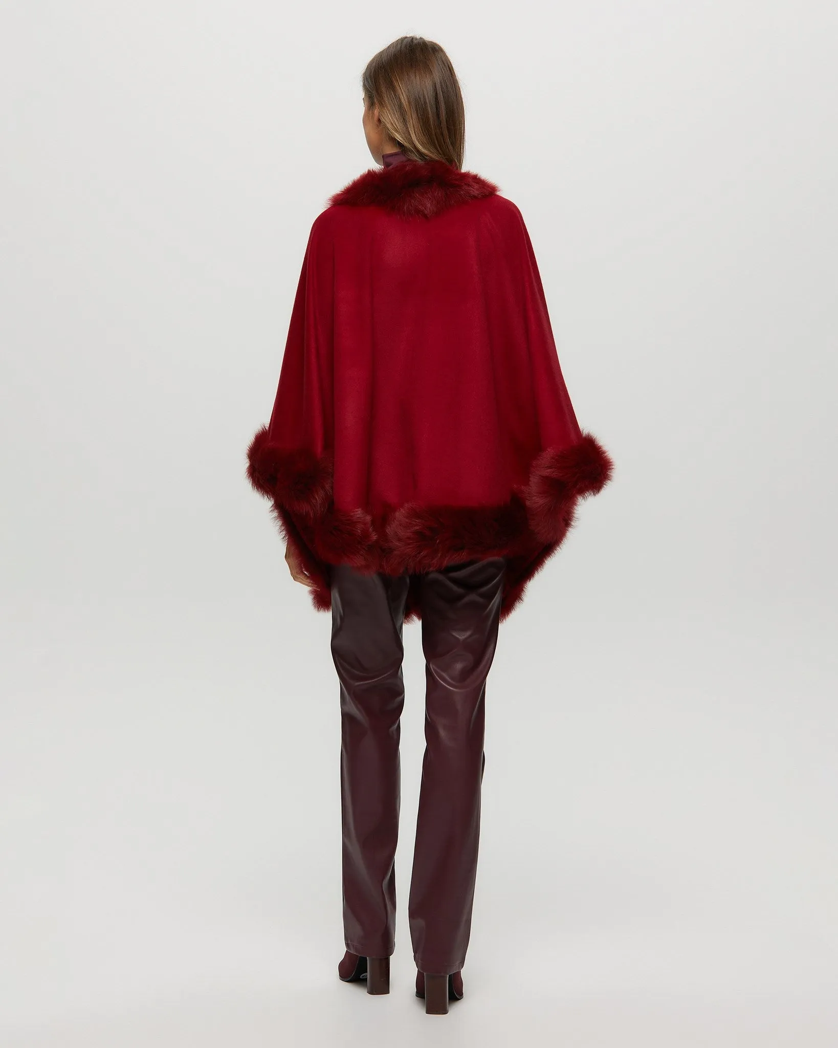 Select Cashmere Capelet with Toscana Shearling Lamb Trim