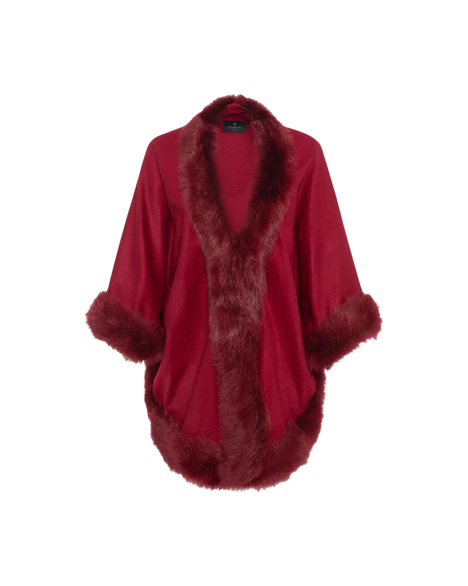 Select Cashmere Capelet with Toscana Shearling Lamb Trim