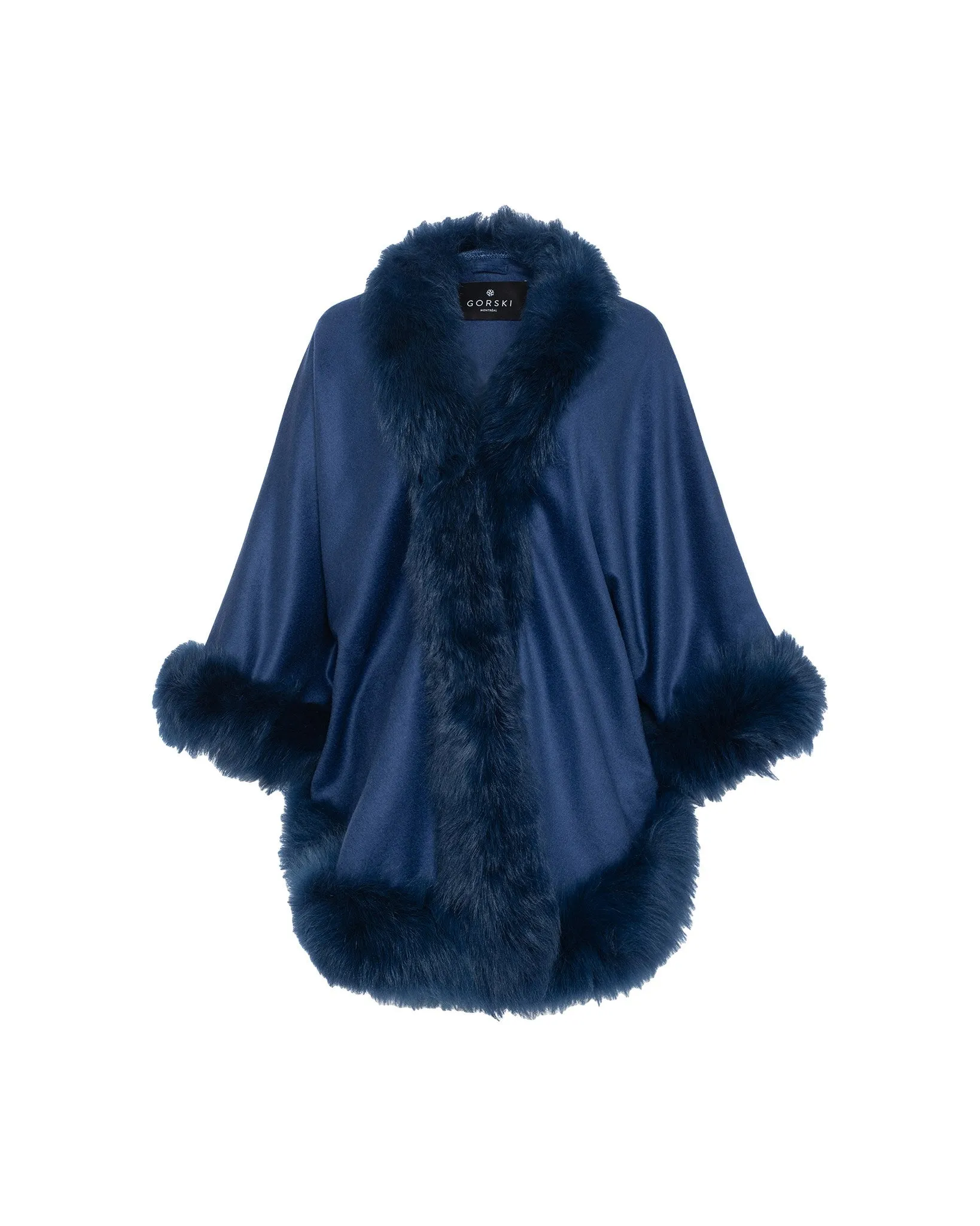 Select Cashmere Capelet with Toscana Shearling Lamb Trim