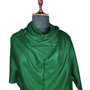 Self Designer|Sami- Pashmina Stoles | Bottle Green