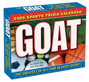 Sellers Publishing GOAT Sports Trivia 2025 6.2" x 5.4" Box Calendar