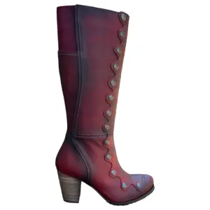 Semaine -Long leg boot cranberry wine