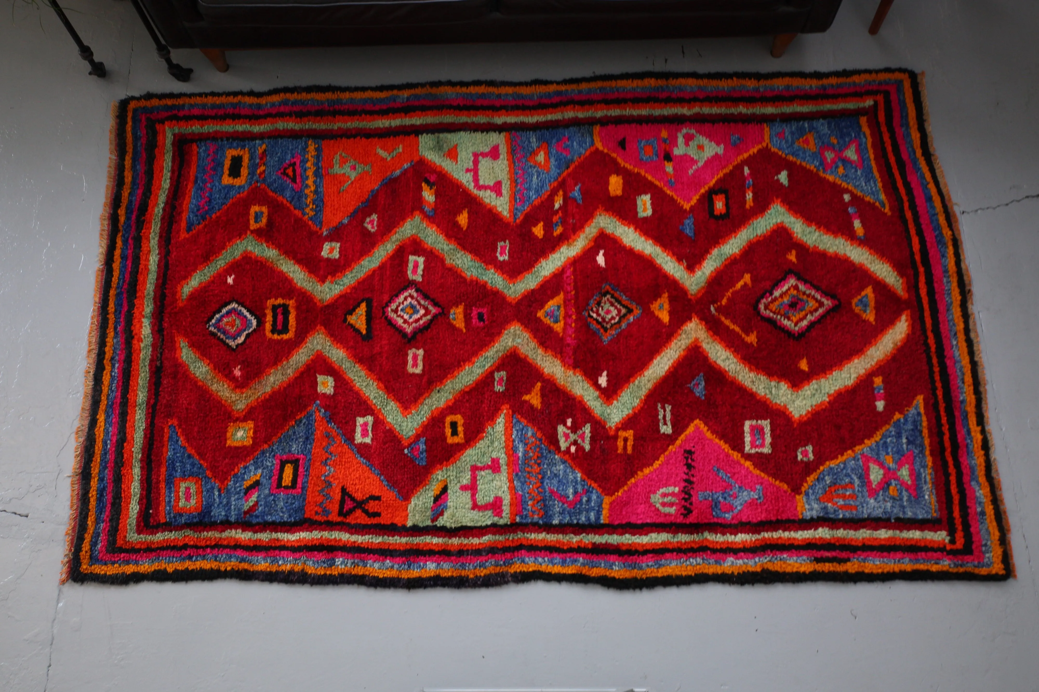 Semi-Antique Turkish Tulu Rug