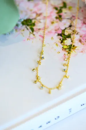 Semi-Precious Pendant Necklace - 18K Gold