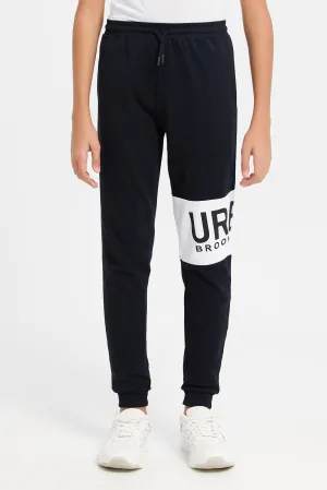 Senior Boys Black Urban Brooklyn Active Pants