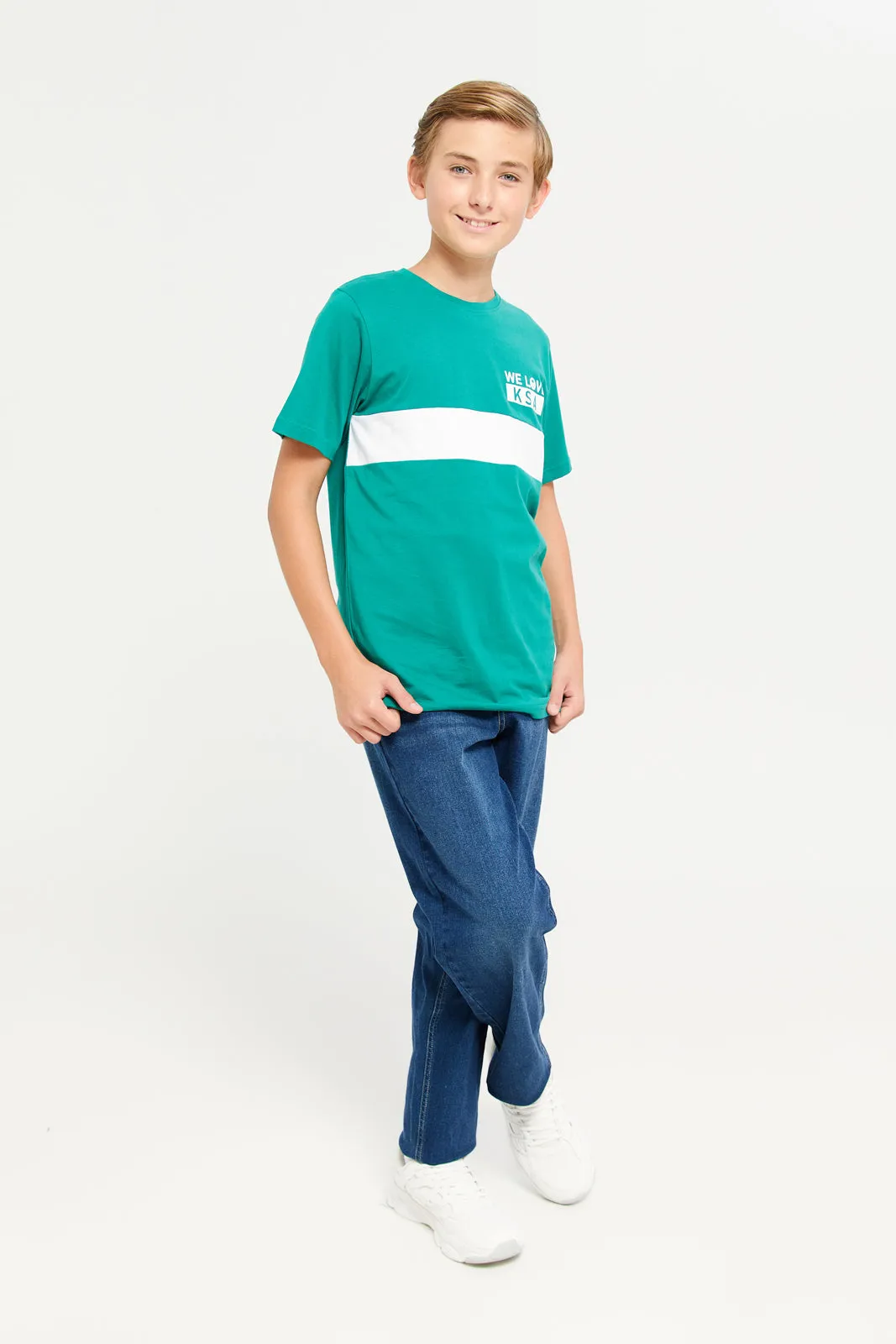 Senior Boys Green KSA T-Shirt